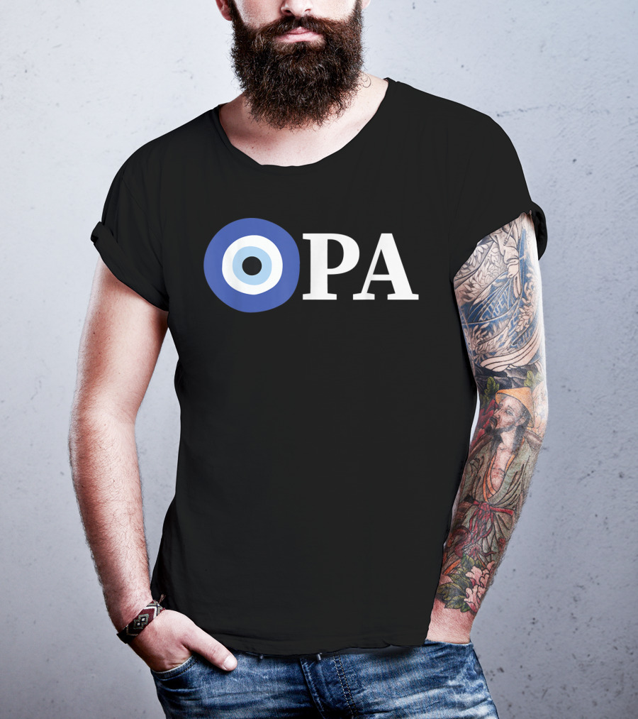 OPA Greek Pride Evil Eye T-Shirt