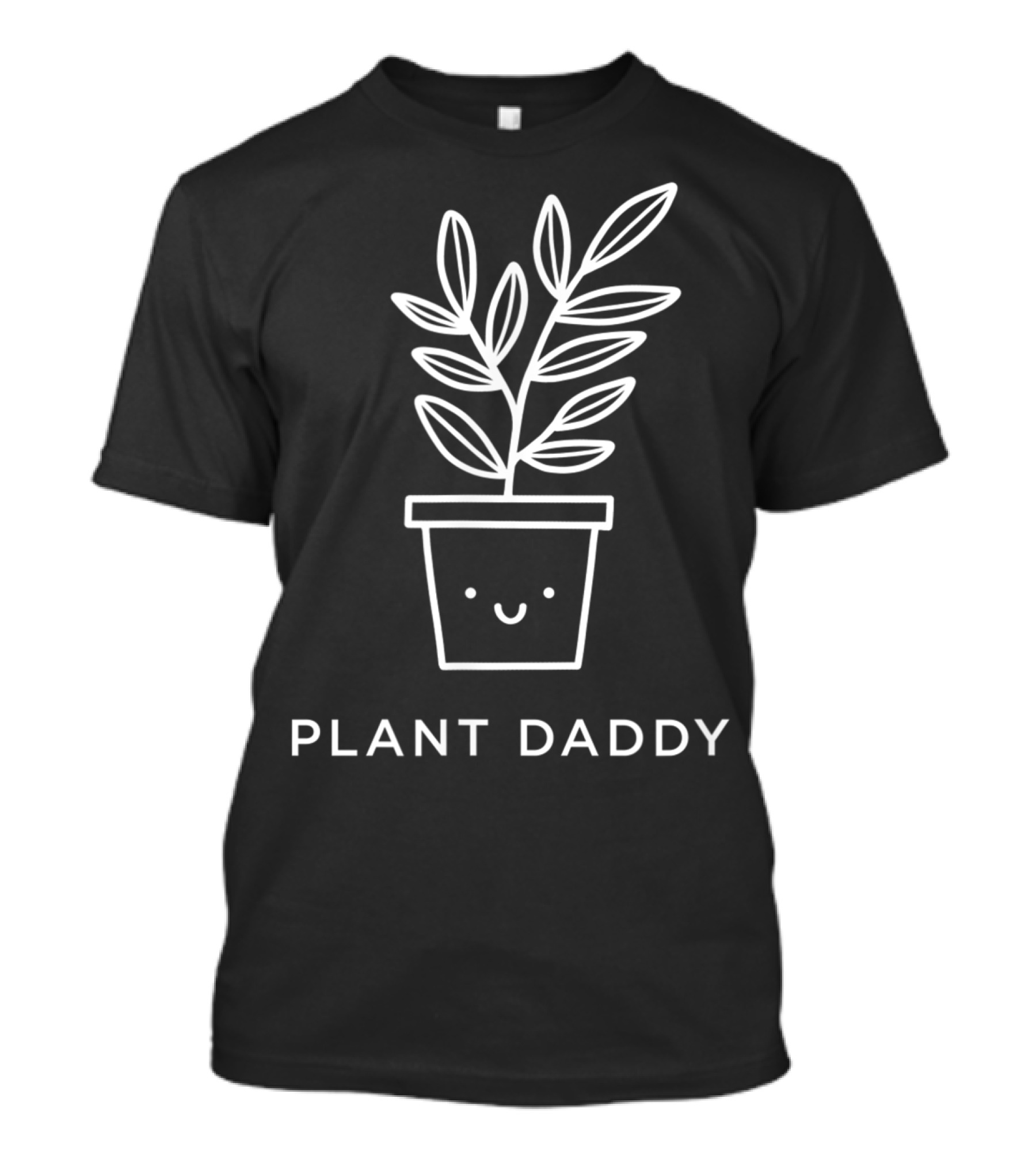 Happy Smiling Plant Daddy Pot With Leaves T-Shirt