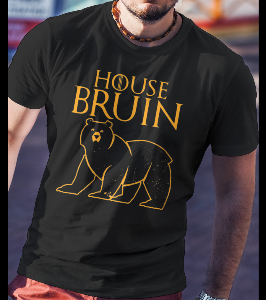 House Bruin Bear With Game Of Thrones Style Letters T-Shirt