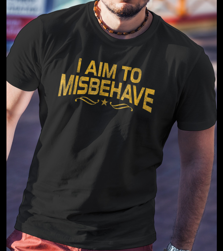 I Aim To Misbehave With Star And Flourishes T-Shirt