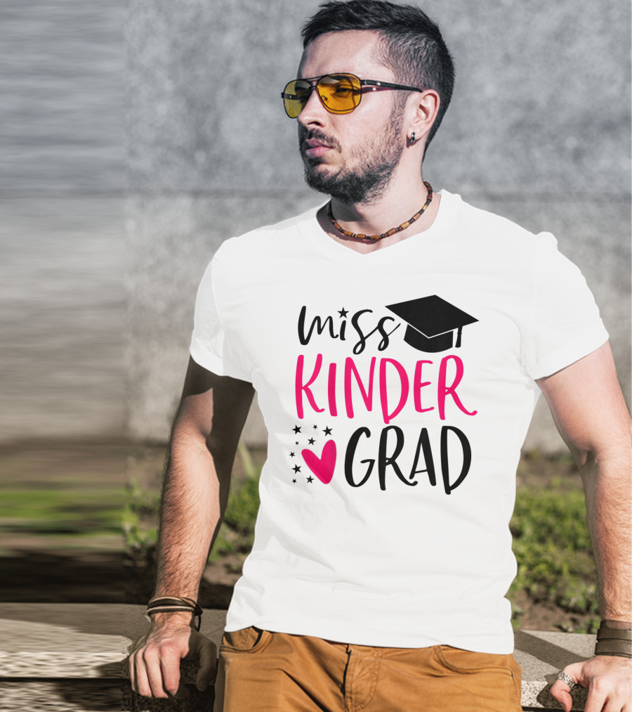 Miss Kinder Grad Kindergarten Graduation Girl T-Shirt
