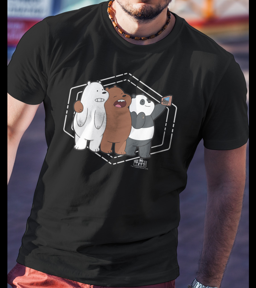 We Bare Bears Cartoon Network Bears Taking Selfie T-Shirt
