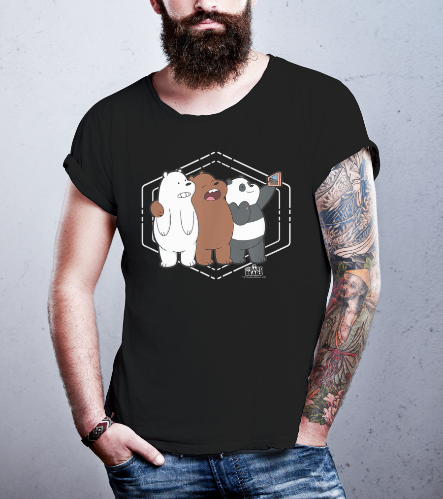 We Bare Bears Cartoon Network Bears Taking Selfie T-Shirt