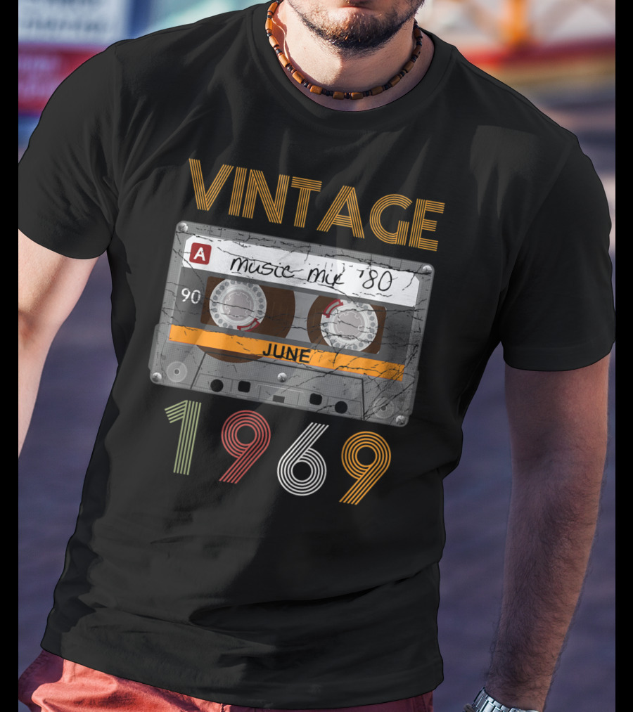 Vintage Music Mix Cassette June 1969 T-Shirt