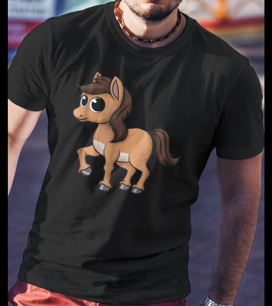 Cute Baby Horse Pony Princess Animal T-Shirt
