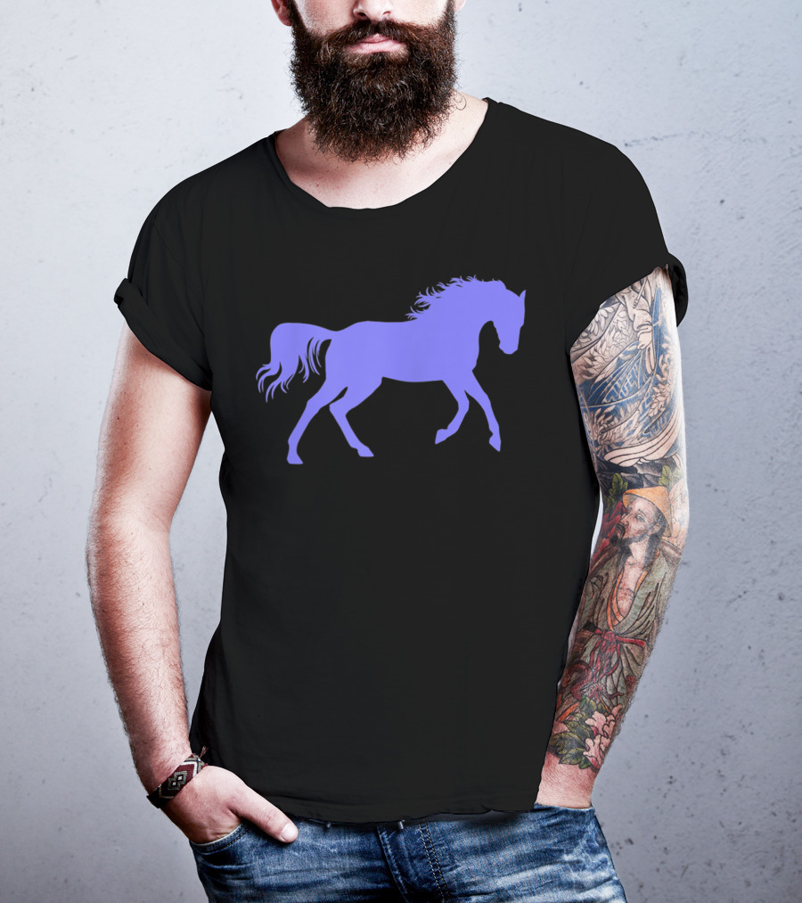 Galloping Horse Silhouette For Pony Loving Girls T-Shirt