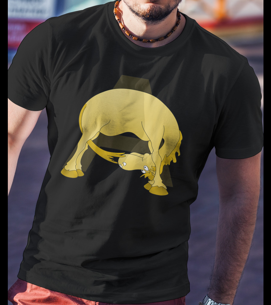 Cute Pony Monogram Cartoon Horse Letter A T-Shirt