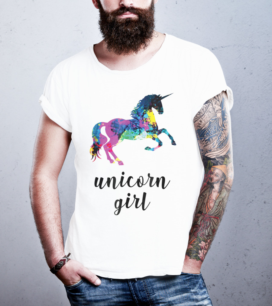 Unicorn Girl Magical Horse Girl Vibrant Colorful T-Shirt