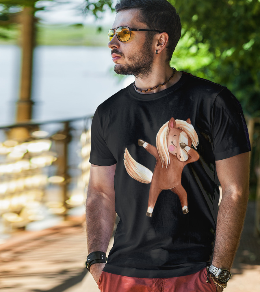 Dabbing Haflinger Horse Brown Pony Dabbing Pose T-Shirt