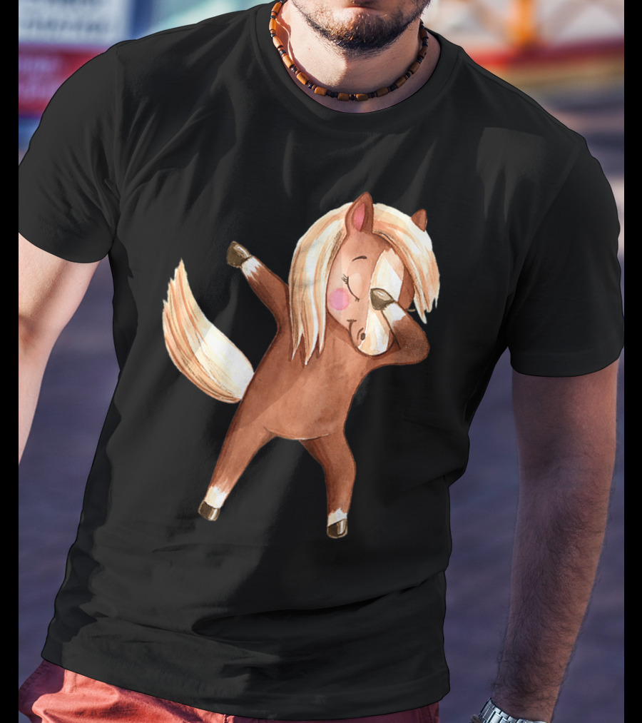Dabbing Haflinger Horse Brown Pony Dabbing Pose T-Shirt