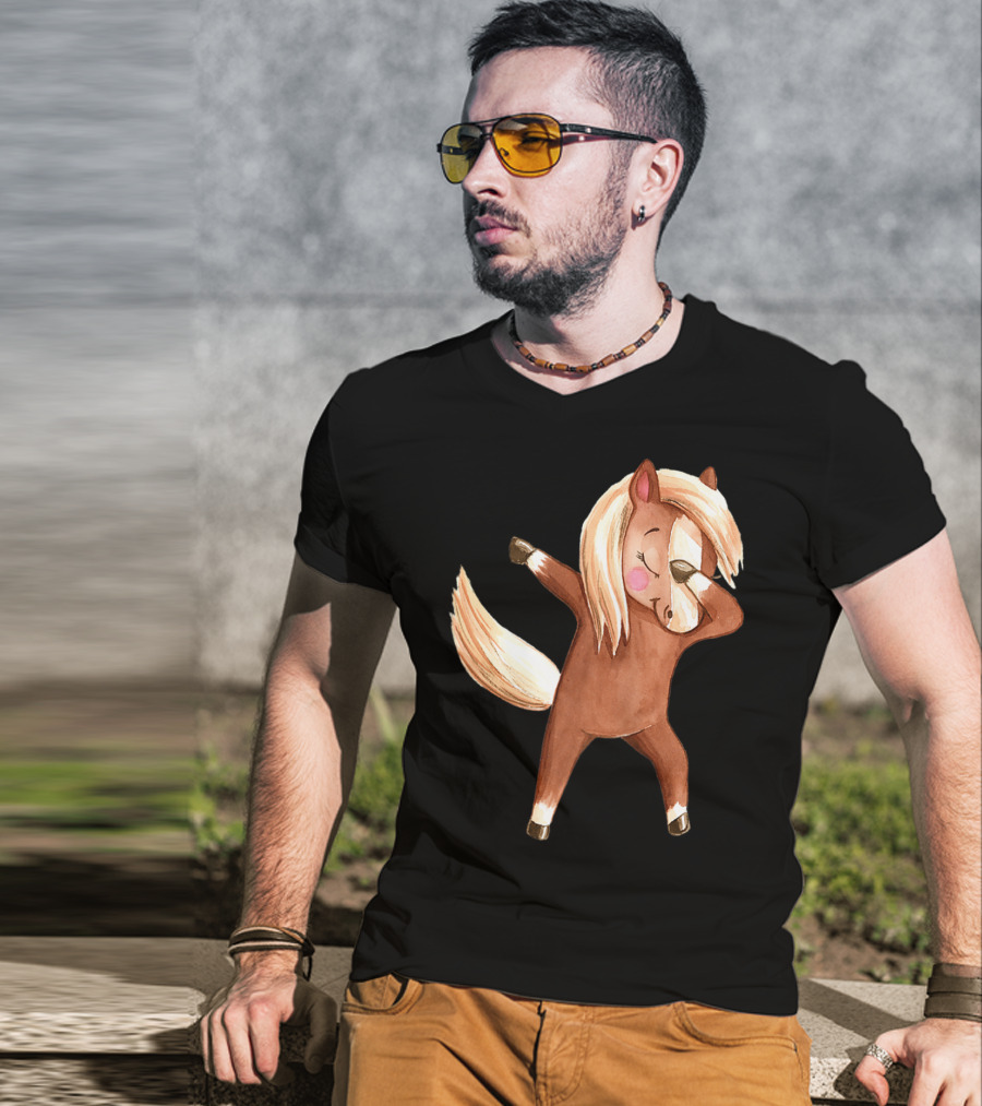 Dabbing Haflinger Horse Brown Pony Dabbing Pose T-Shirt