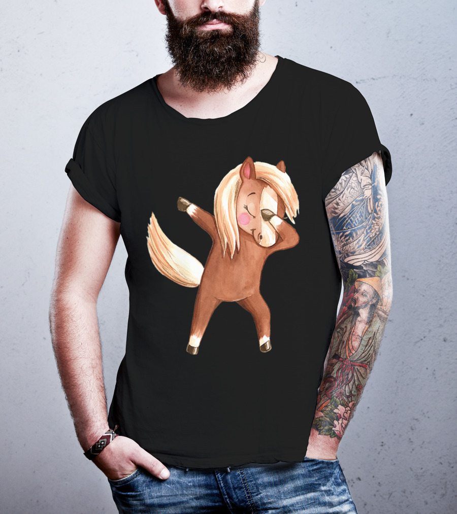Dabbing Haflinger Horse Brown Pony Dabbing Pose T-Shirt