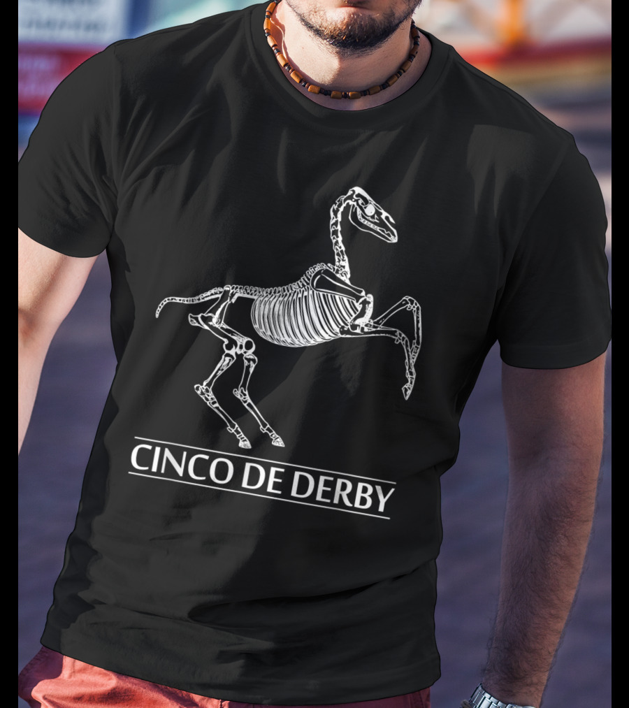 Cinco De Derby Mexican Skeleton Horse T-Shirt