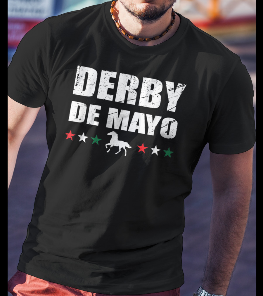 Derby De Mayo Mexican Horse Racing Equestrian Stars T-Shirt