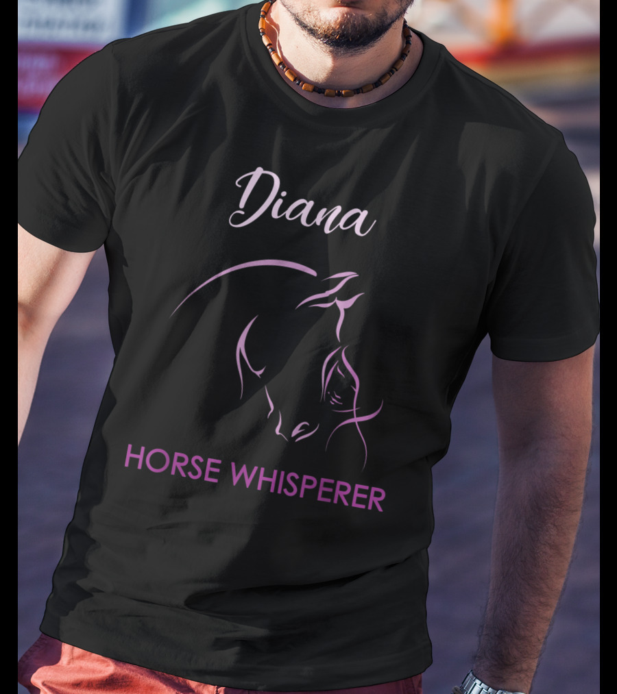 Diana Horse Whisperer Personalized Name Elegant Horse T-Shirt