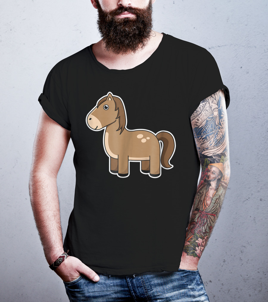 Cute Cartoon Horse Lover T-Shirt