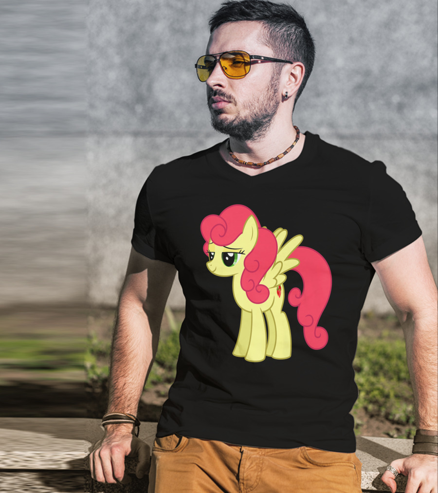 Daisy The Cut Horse Cartoon Style Character With Pink Mane And Wings T-Shirt