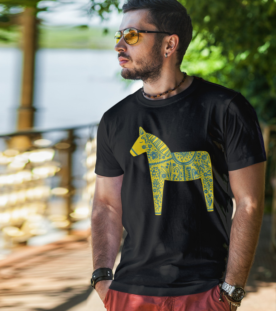 Dala Horse Swedish Folk T-Shirt