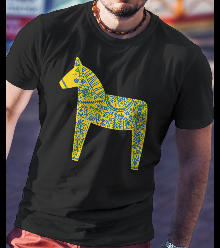 Dala Horse Swedish Folk T-Shirt