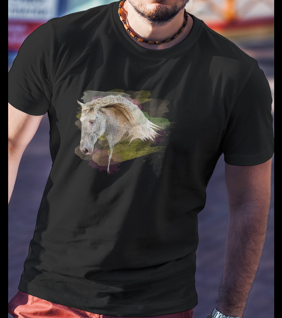 Dream Mysterious Horse Watercolor Head T-Shirt