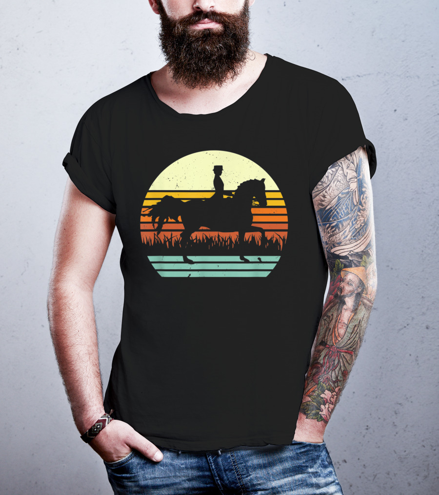 Dressage Rider Style Horse Sunset T-Shirt