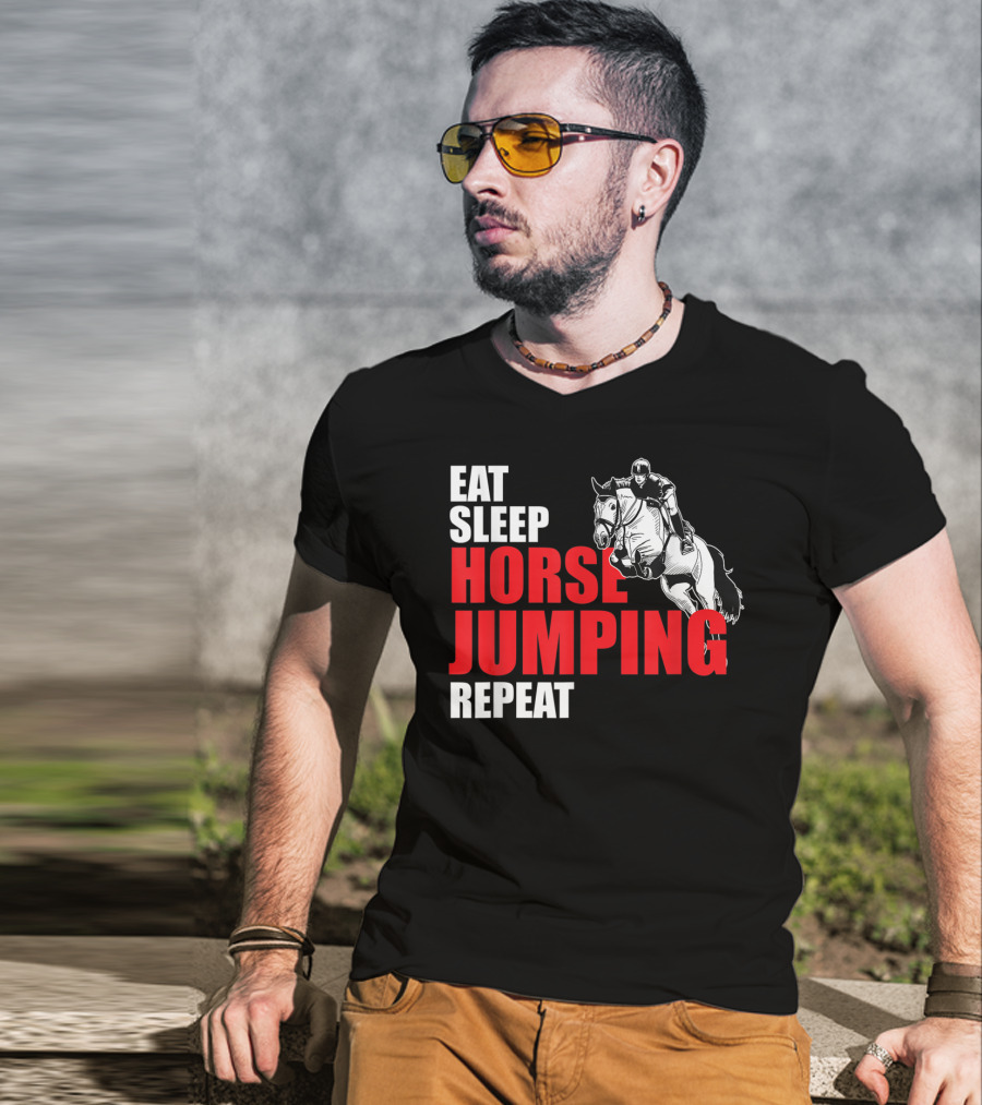 Eat Sleep Horse Jumping Repeat T-Shirt