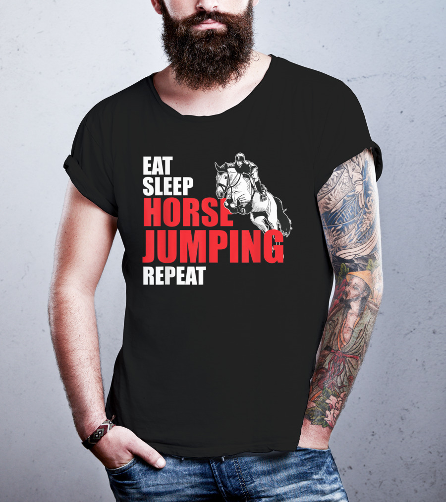 Eat Sleep Horse Jumping Repeat T-Shirt