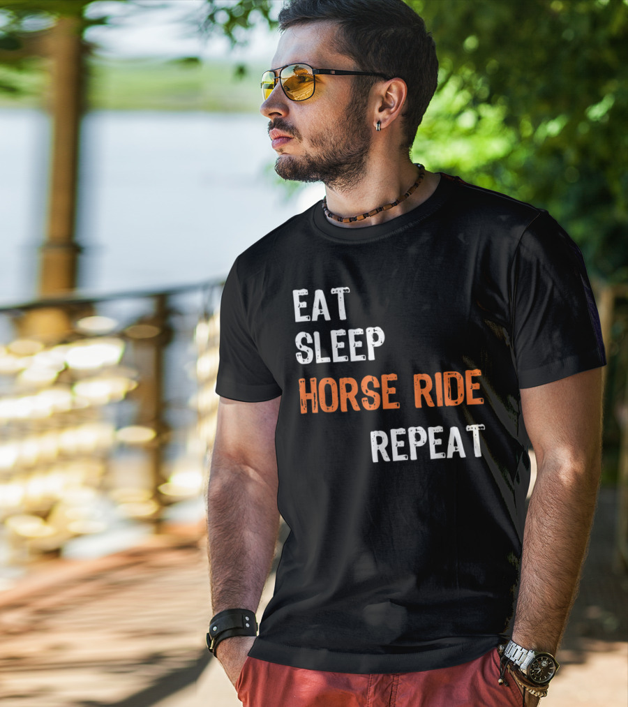 Eat Sleep Horse Ride Repeat T-Shirt