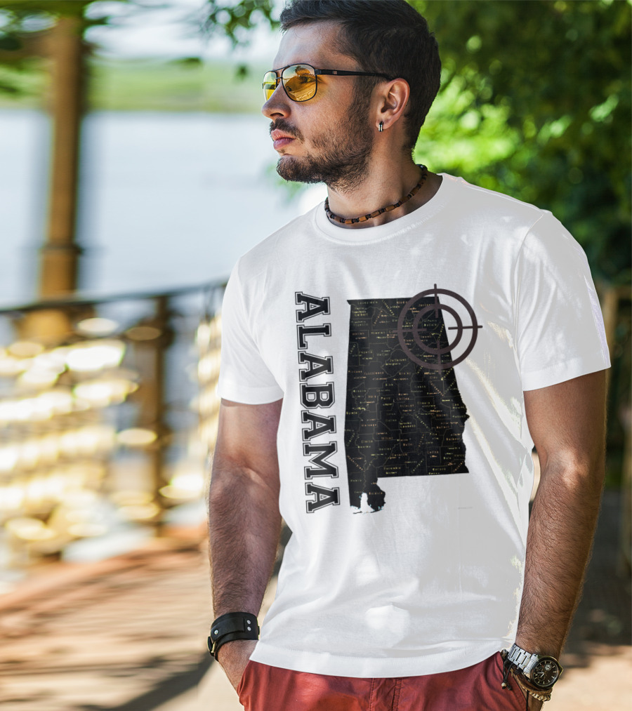 Alabama Vintage Maps Classic With Counties And Target T-Shirt