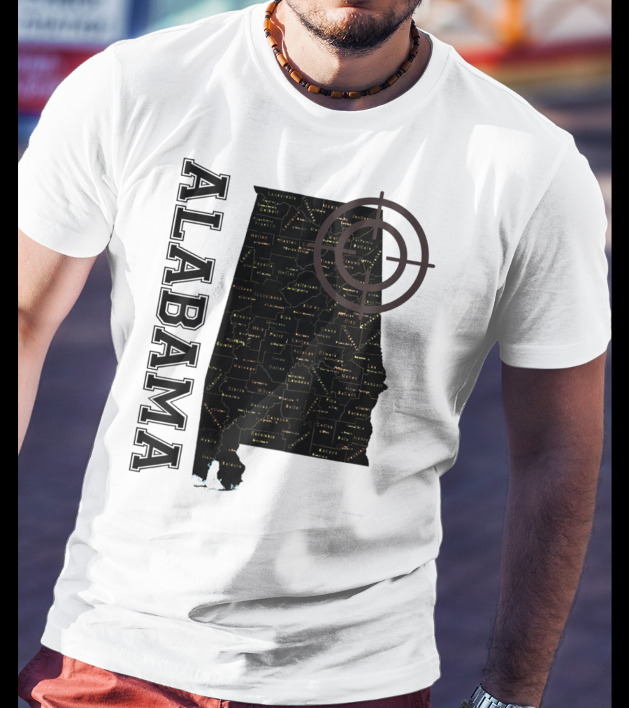 Alabama Vintage Maps Classic With Counties And Target T-Shirt