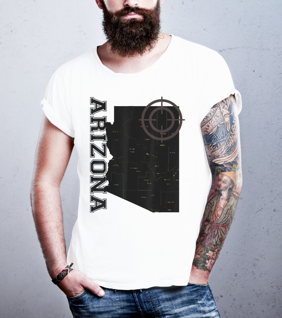 Arizona Map Classic Fun With Target T-Shirt