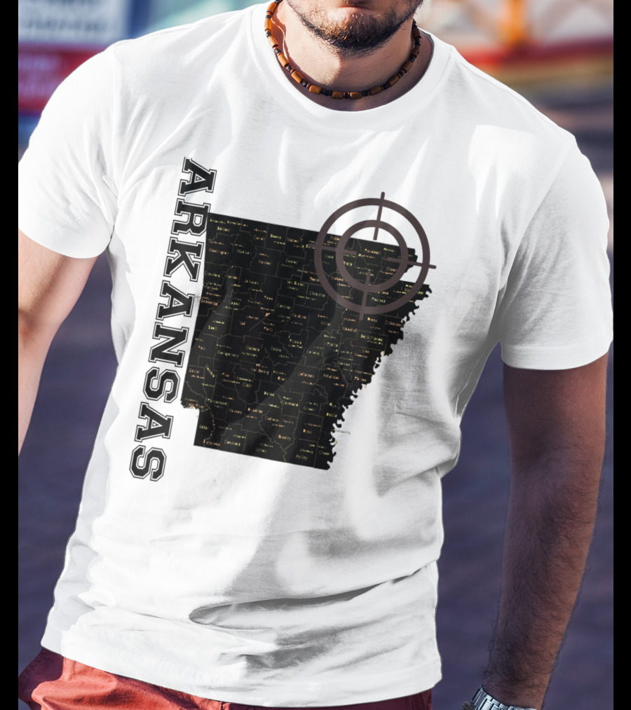 Arkansas Maps Classic Fun Targeted Exploration T-Shirt
