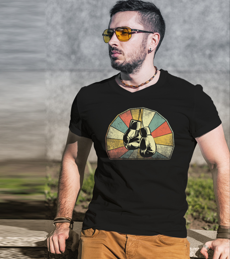 Boxing Classic Vintage Boxsport Retro Gloves T-Shirt