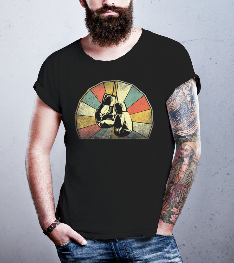 Boxing Classic Vintage Boxsport Retro Gloves T-Shirt