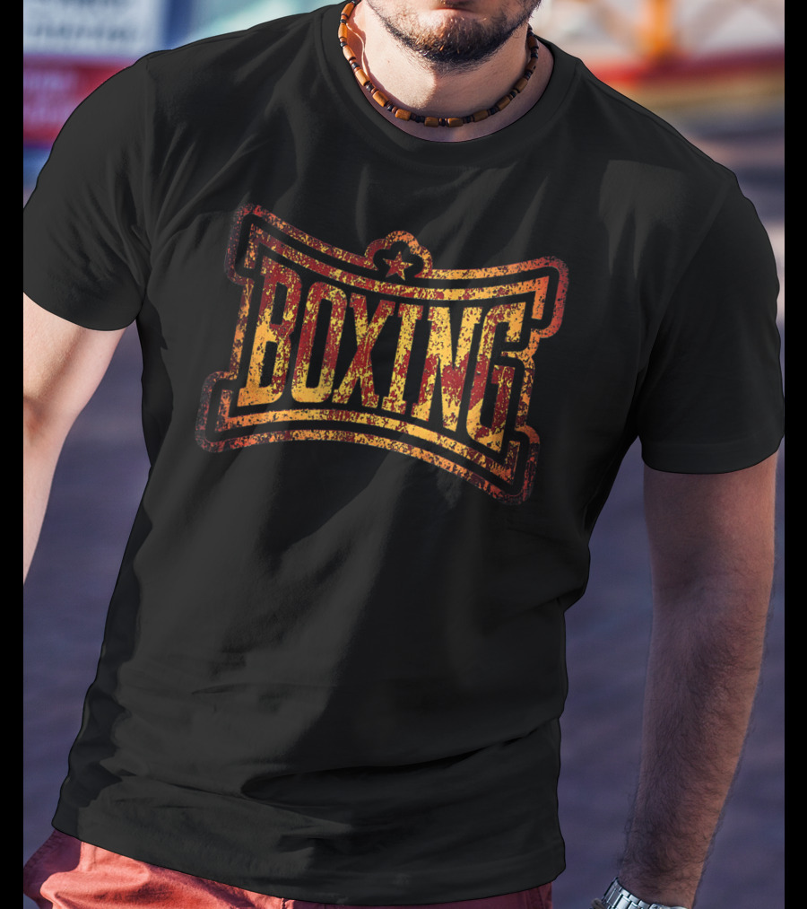 Boxing Rust Vintage Classic Boxer Retro Distressed Print T-Shirt
