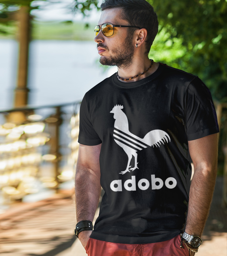 Adobo Rooster Logo With Classic And Funny Filipino T-Shirt