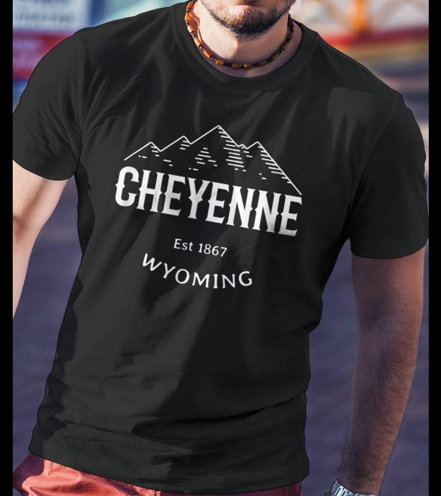 Cheyenne Wyoming Rocky Mountains Est 1867 T-Shirt