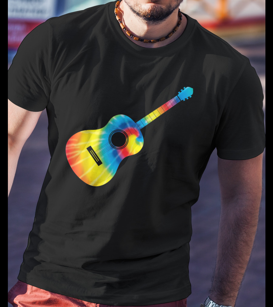 Classic Vintage Guitar Tie-Dye T-Shirt