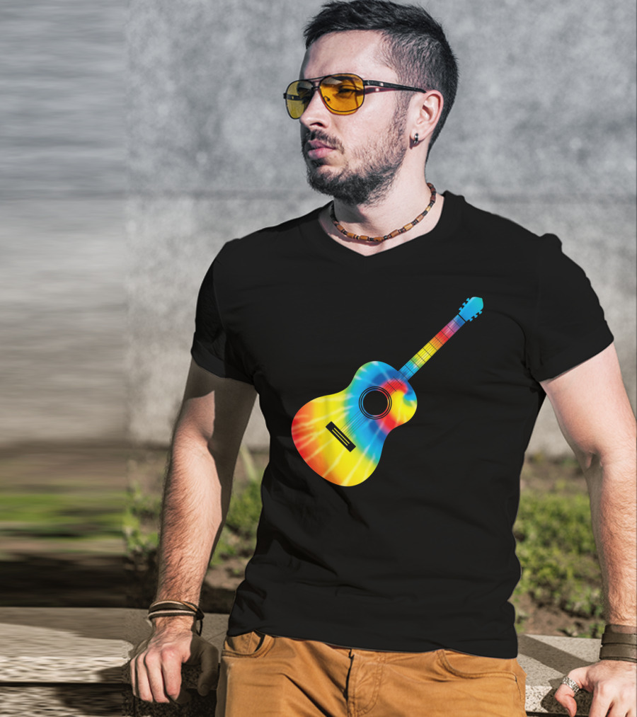 Classic Vintage Guitar Tie-Dye T-Shirt