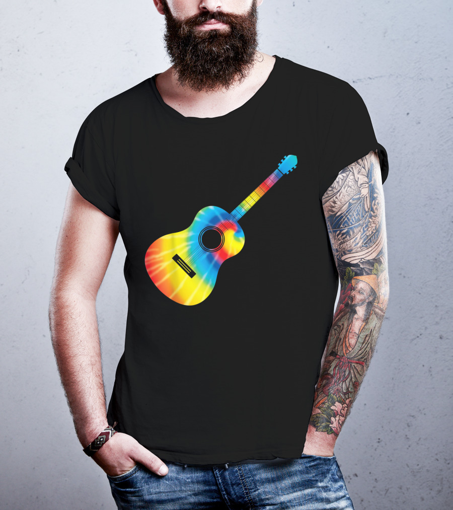 Classic Vintage Guitar Tie-Dye T-Shirt