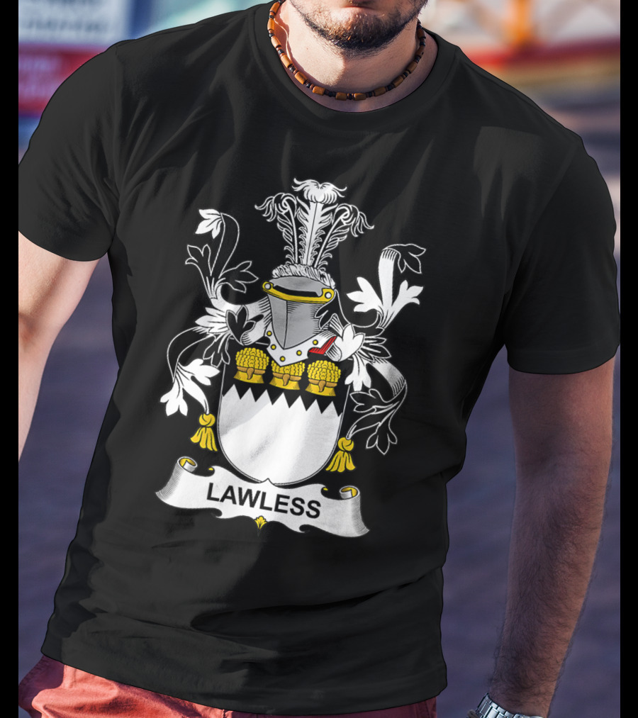 Lawless Family Crest Coat Of Arms T-Shirt