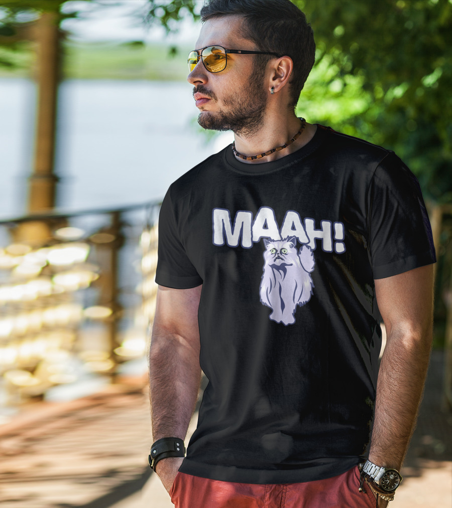 Mysterious Cat Exclaiming Maah T-Shirt