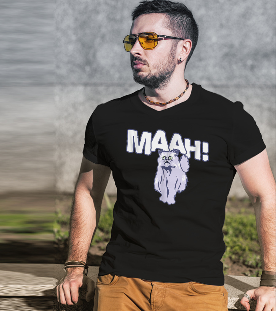 Mysterious Cat Exclaiming Maah T-Shirt