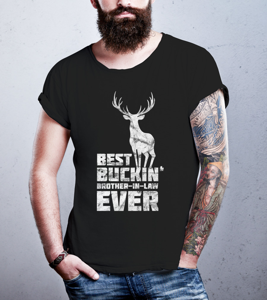 Best Buckin' Brother-in-Law Ever Mens Awesome Buck Deer T-Shirt