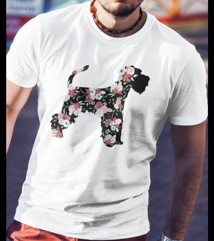 Minischnauzer Floral T-Shirt