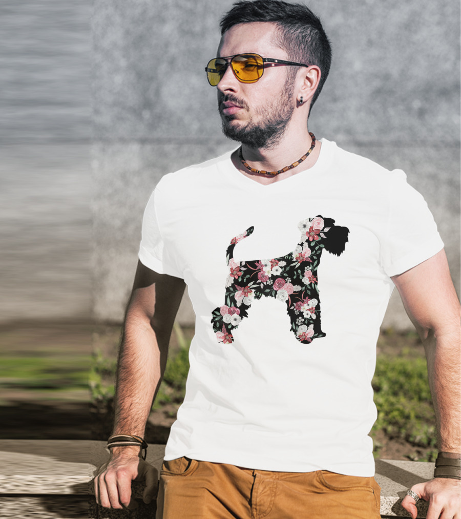 Minischnauzer Floral T-Shirt