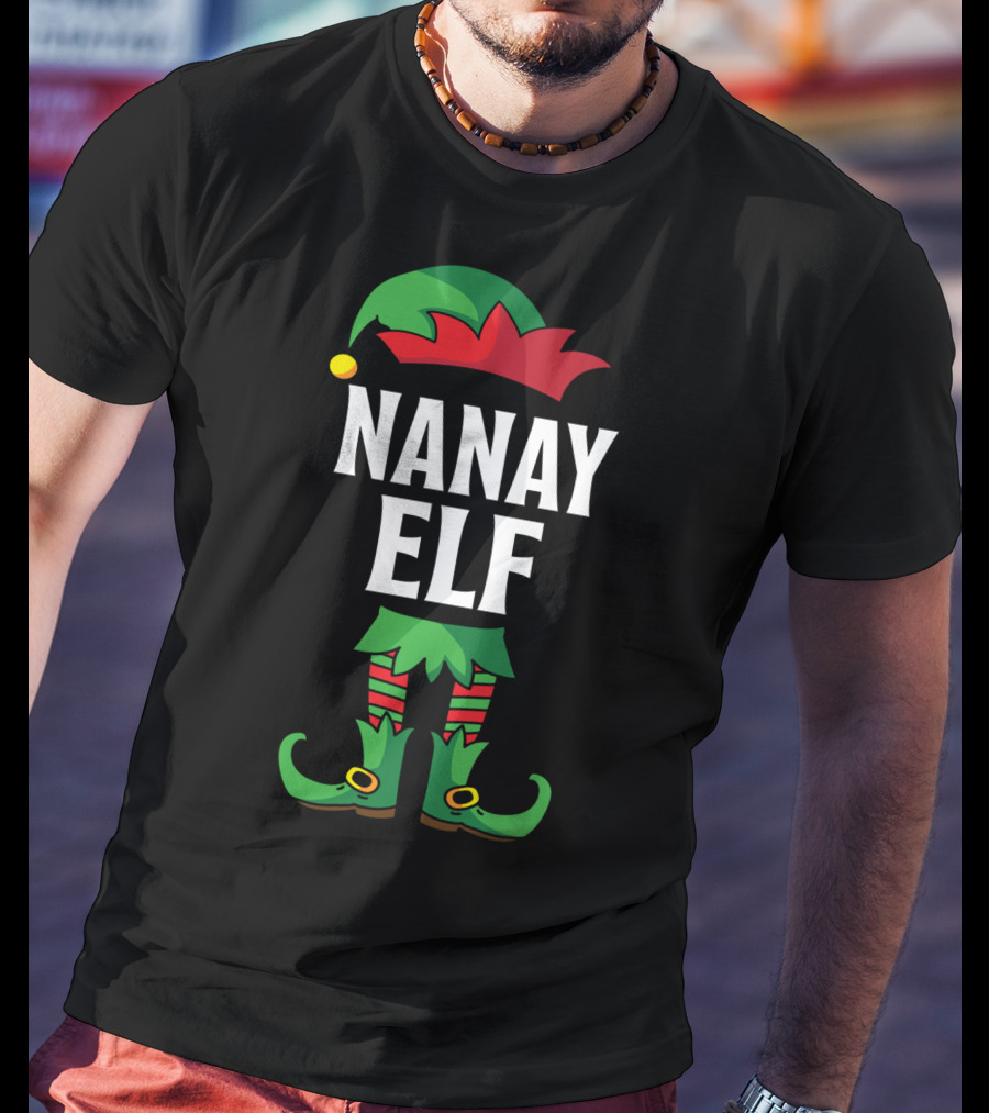 Nanay Elf Costume Christmas Holiday T-Shirt