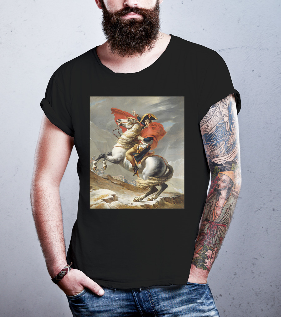 Napoleon Bonaparte Crossing The Alps Iconic Equestrian T-Shirt