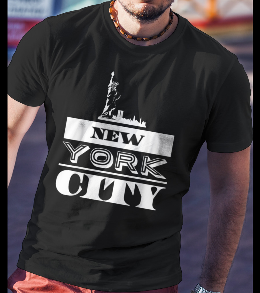 New York City NYC Statue Of Liberty Skyline T-Shirt