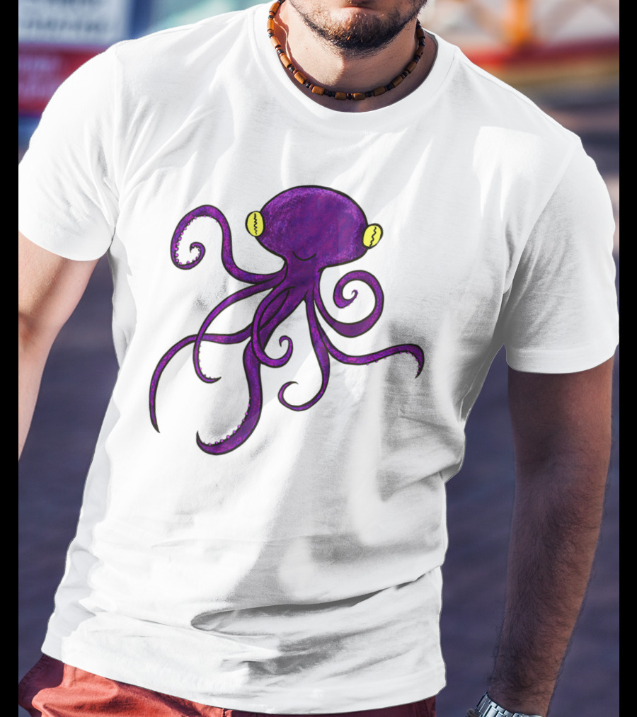 Purple Octopus Whimsical T-Shirt